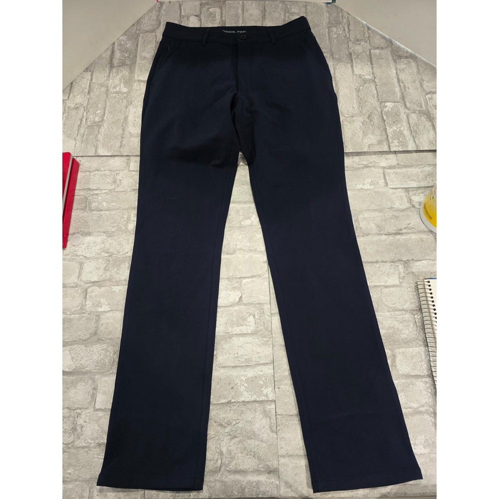 Women Look Good Feel Good True Classic‎ Navy Blue Pants Size 32 Nylon Spandex